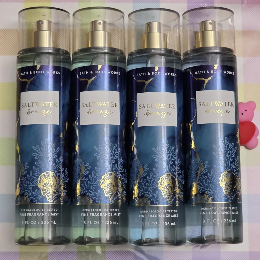 Bath & Body Works Saltwater Breeze Fragrance Mist Set of 4 New RARE